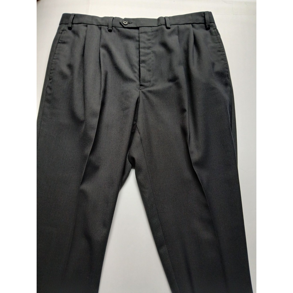 Lauren Ralph Lauren Mens Pleated Cuffed Dress Pants Charcoal Gray 36W x 32L